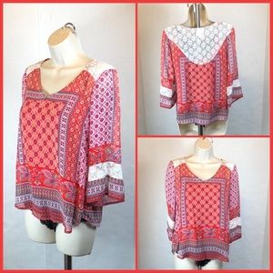 FIG & FLOWER SHEER BLOUSE & CAMISOLE